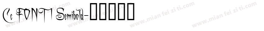 Cc FONT 1 Semibold字体转换